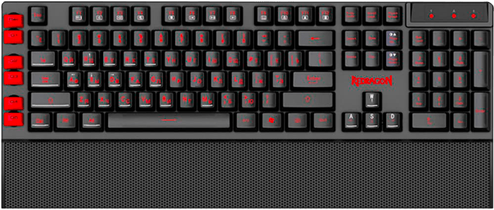 Игровая клавиатура Redragon Yaksa Black USB - фото 2