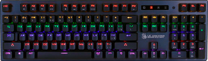 Игровая клавиатура A4Tech Bloody B760 Black/Orange - фото 2